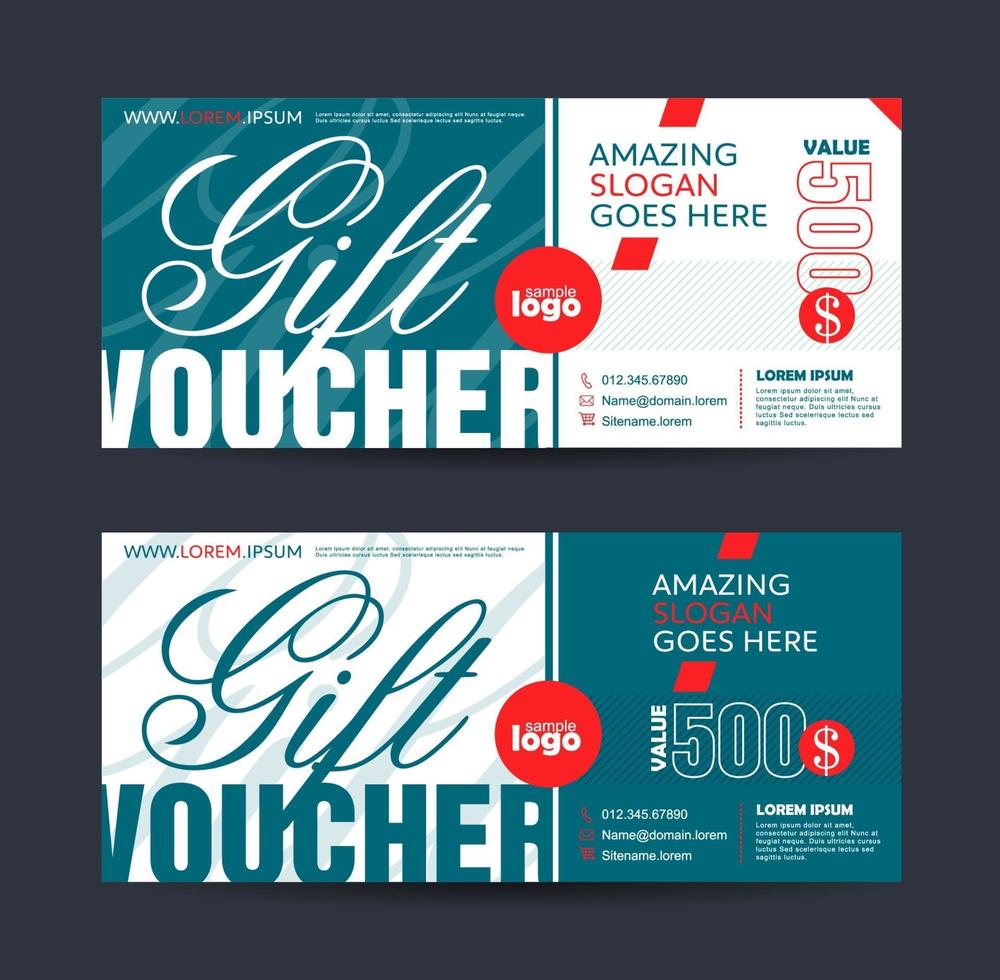 Gift voucher discount coupon template vector