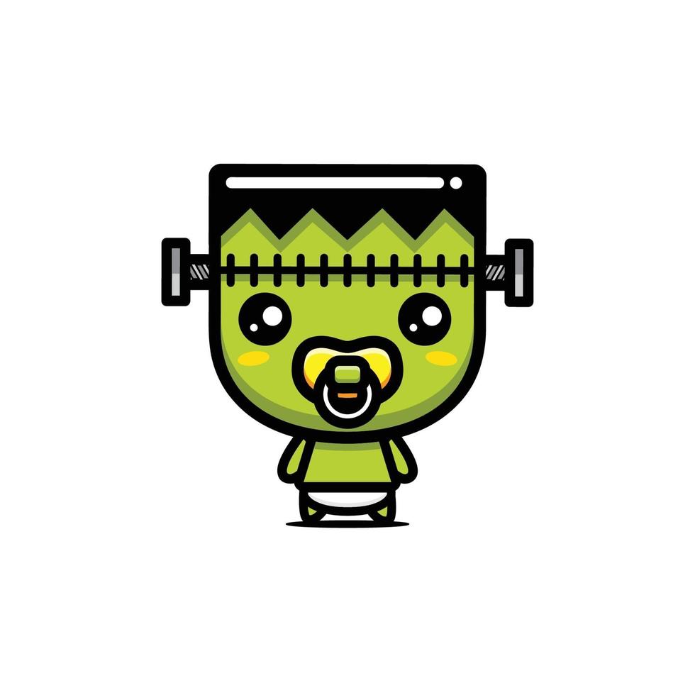 cute frankenstein vector cartoon design