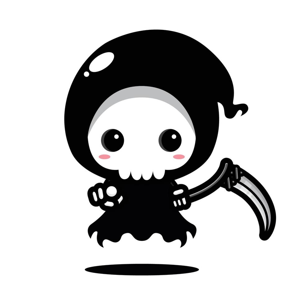 Halloween Grim Reaper Chibi Anime Graphic by vect studio