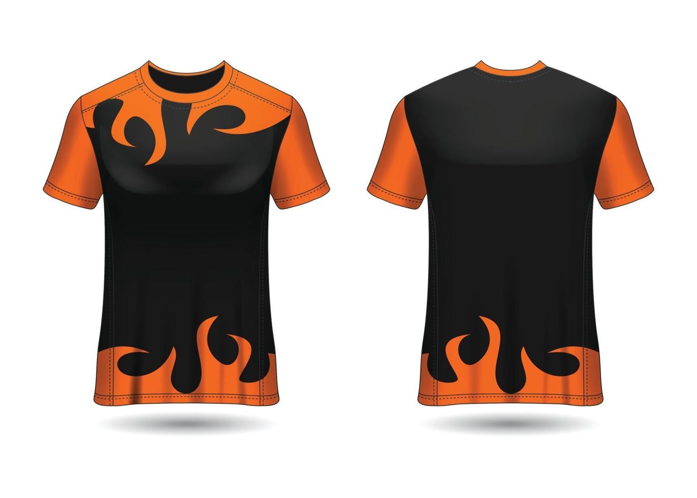 T-Shirt Sport Design. Racing jersey. uniform front and back view. vector