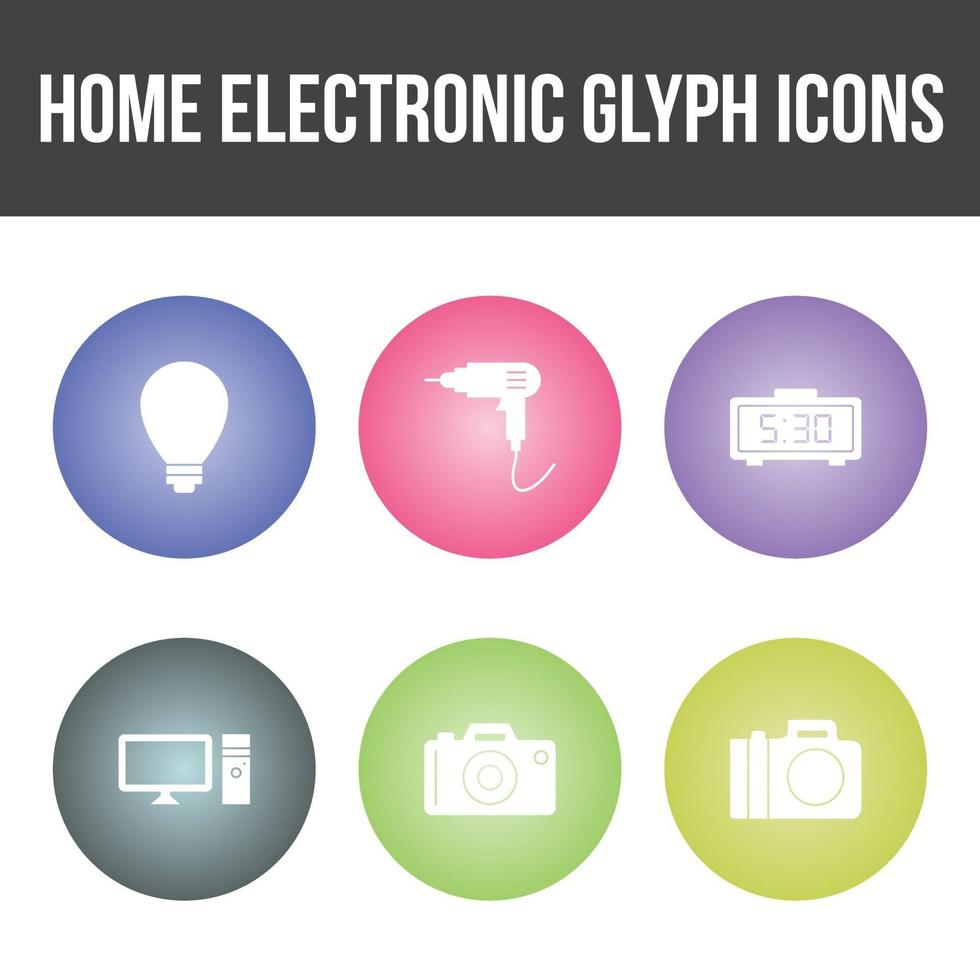 Unique Home electronics Vector Icon Set