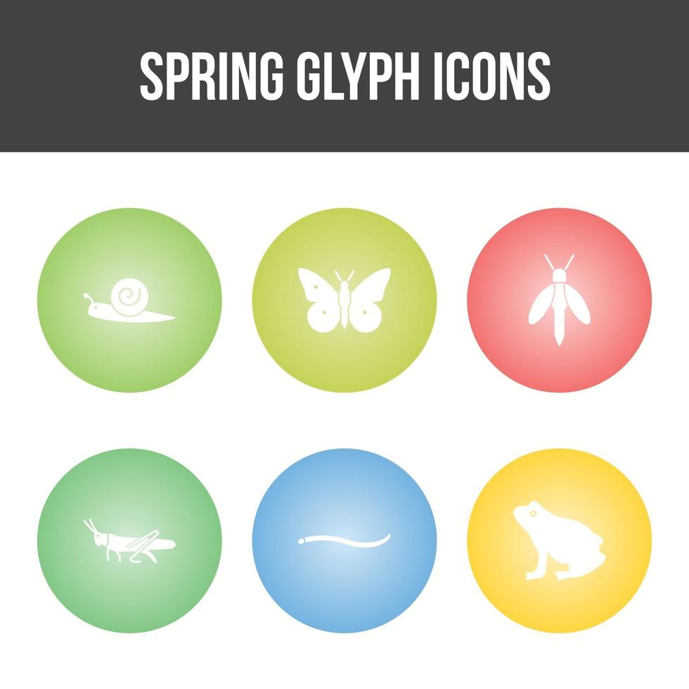 Unique Spring Vector Icon Set