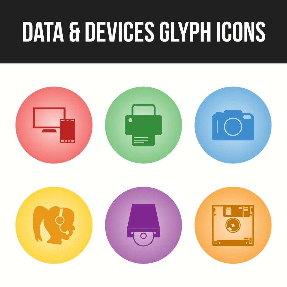 Unique Line vecor icon set of Data and devices icons vector