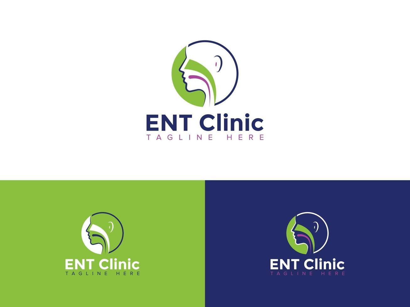 Ear Nose Throat Clinic Logo Vector Template