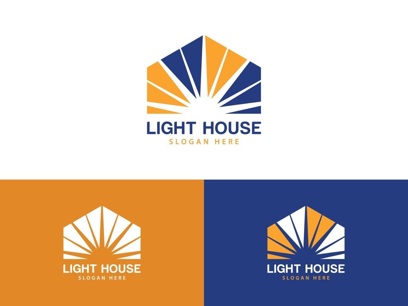 plantilla de vector de logotipo de casa de luz