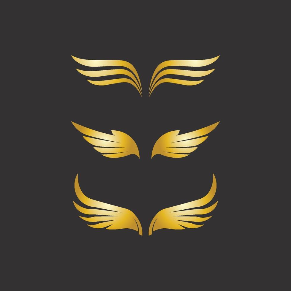 Falcon Logo Template vector wings and font logo design
