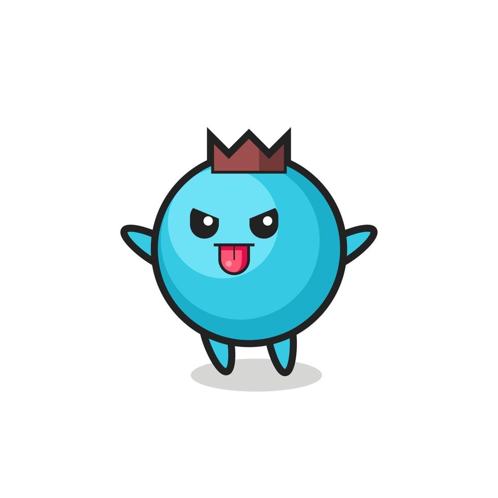 naughty blueberry character in mocking pose 3372383 Vector