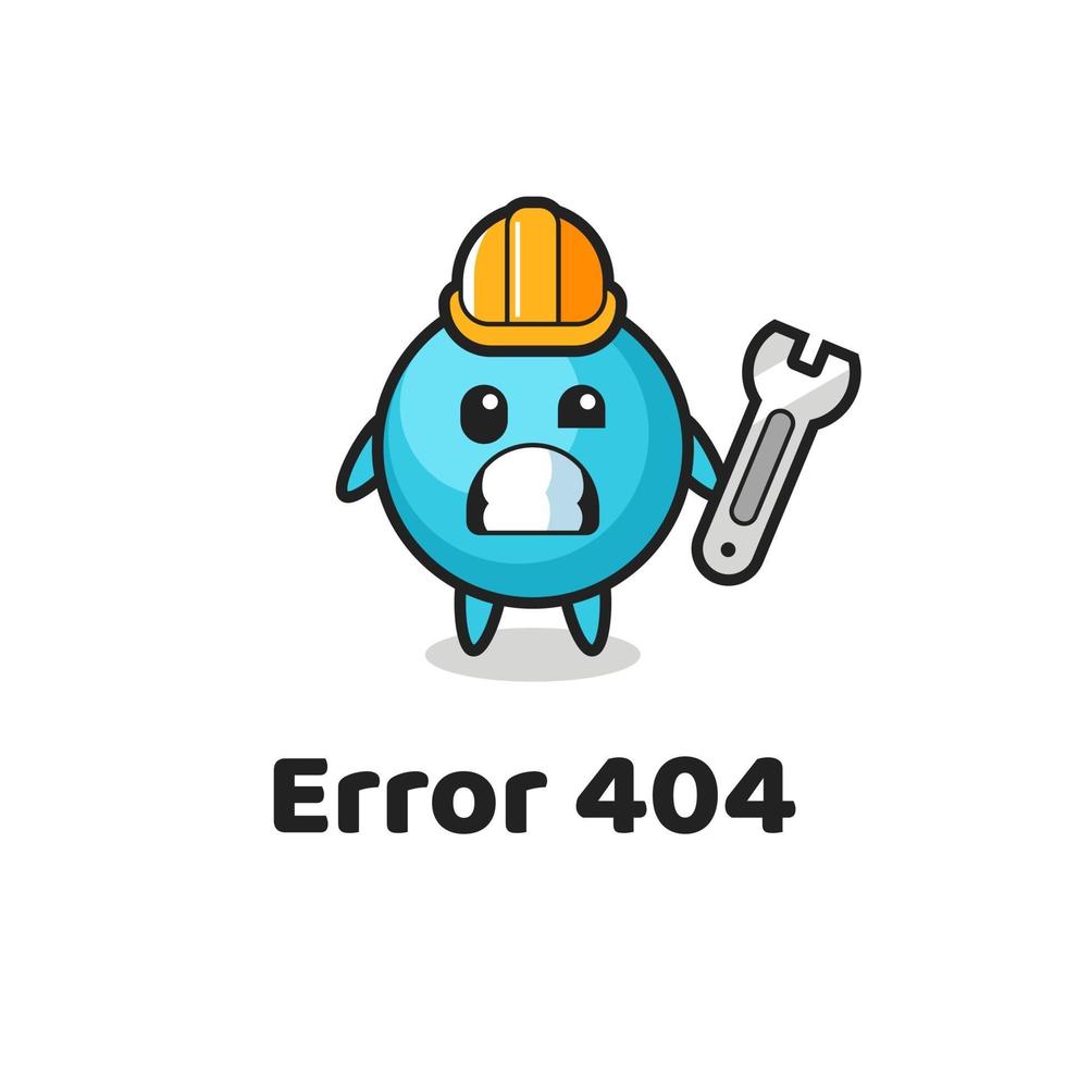 error 404 with the cute blueberry mascot vector