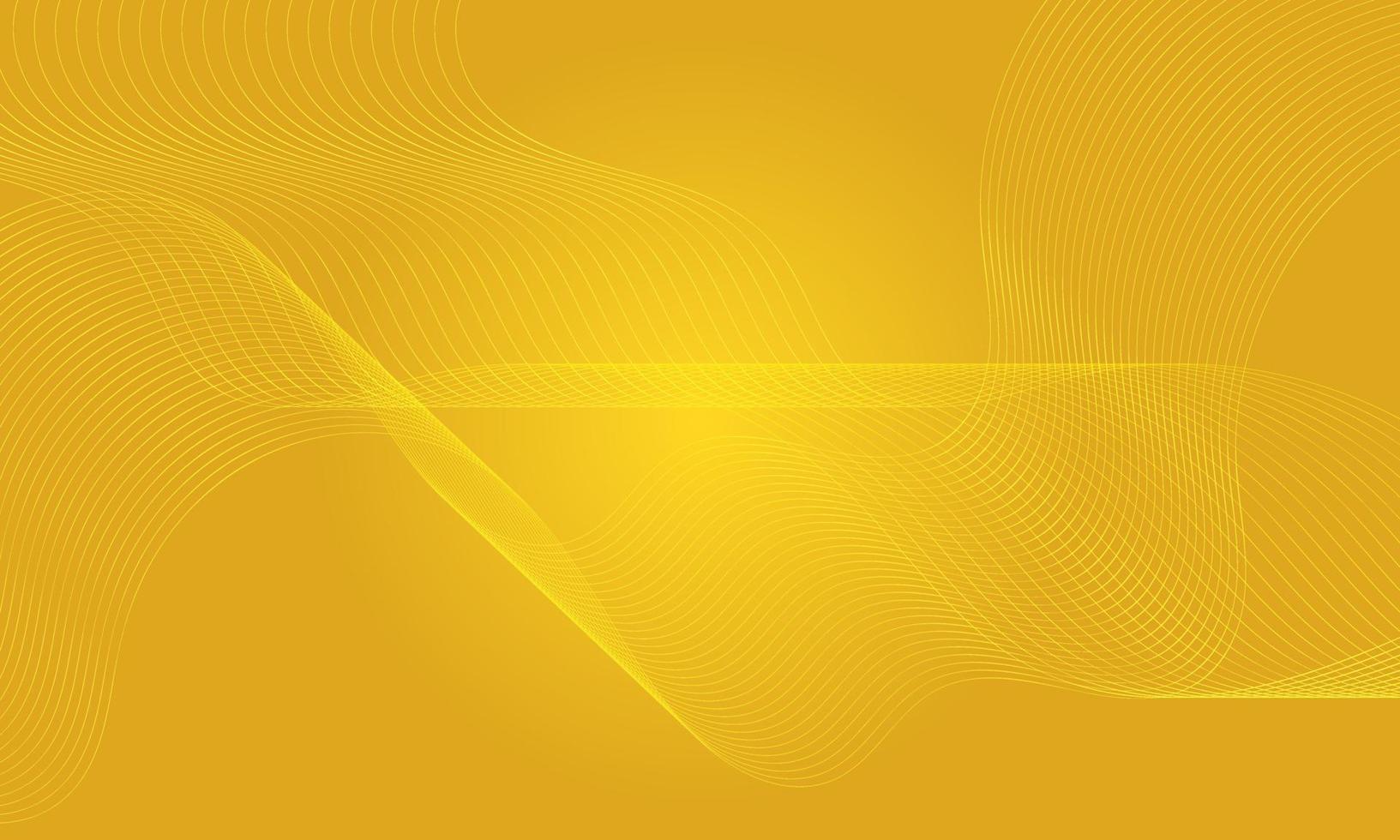 Fondo de onda de línea amarilla abstracta vector