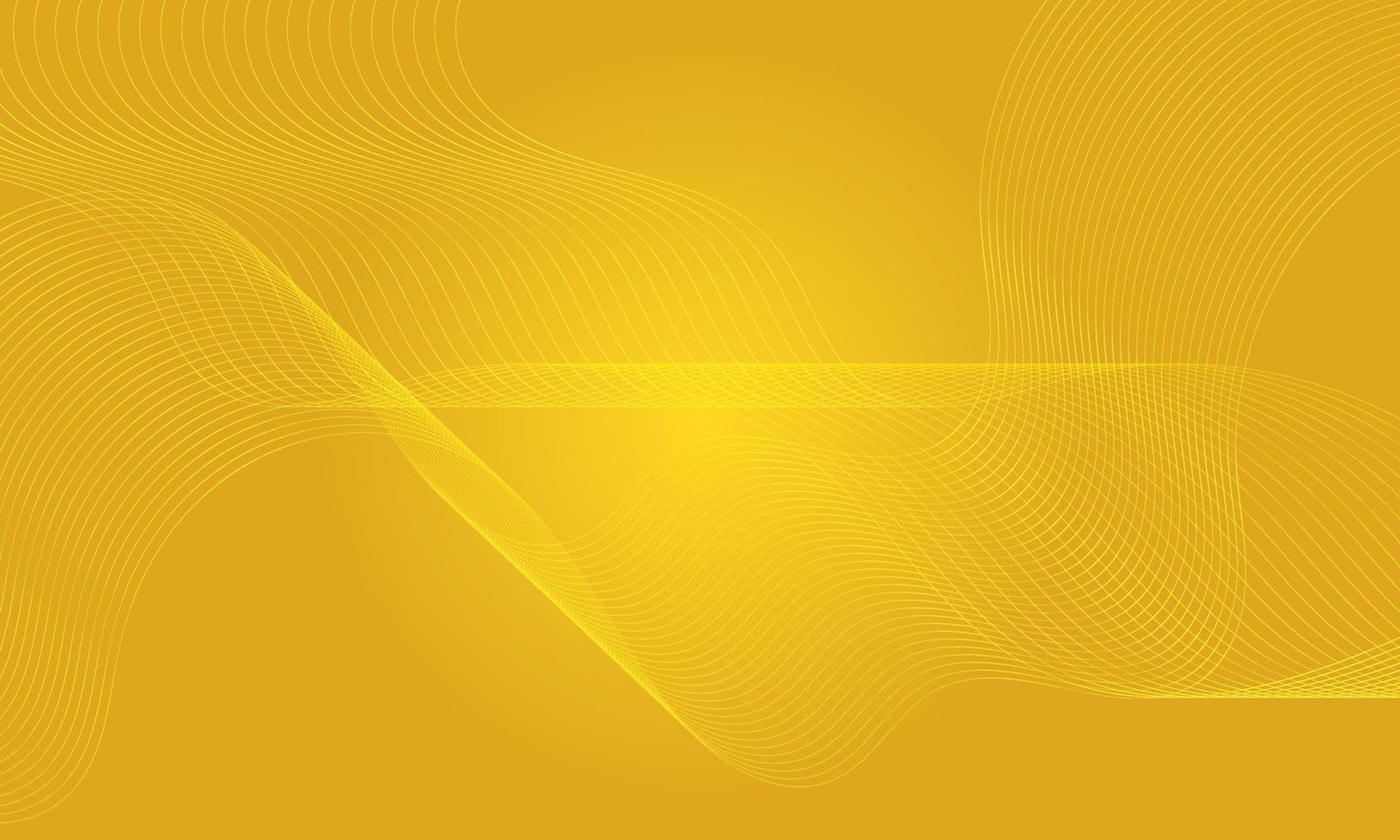 Abstract Yellow Line Wave Background vector