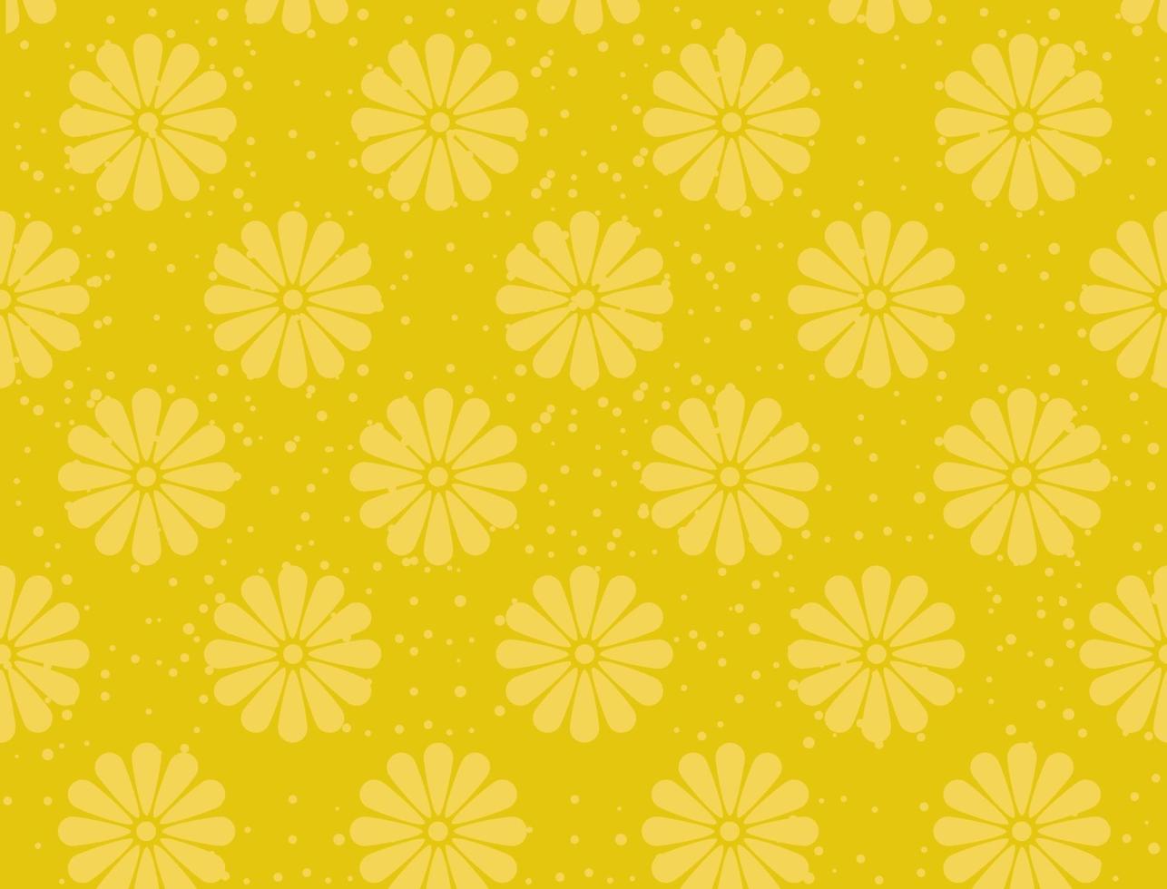 Abstract background with yellow color with floral motif vector