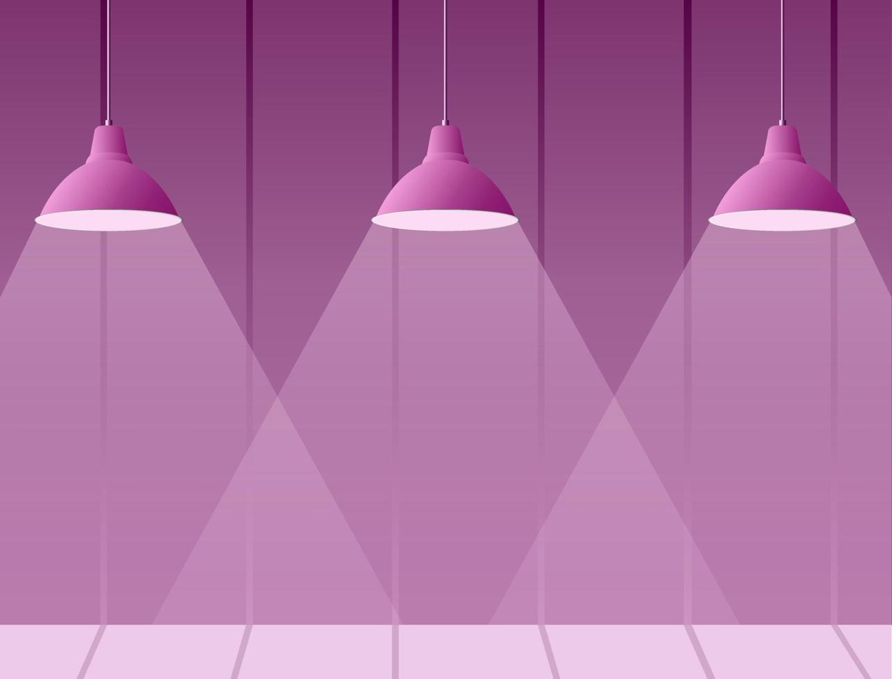 Stage performances with purple themed chandeliers vector