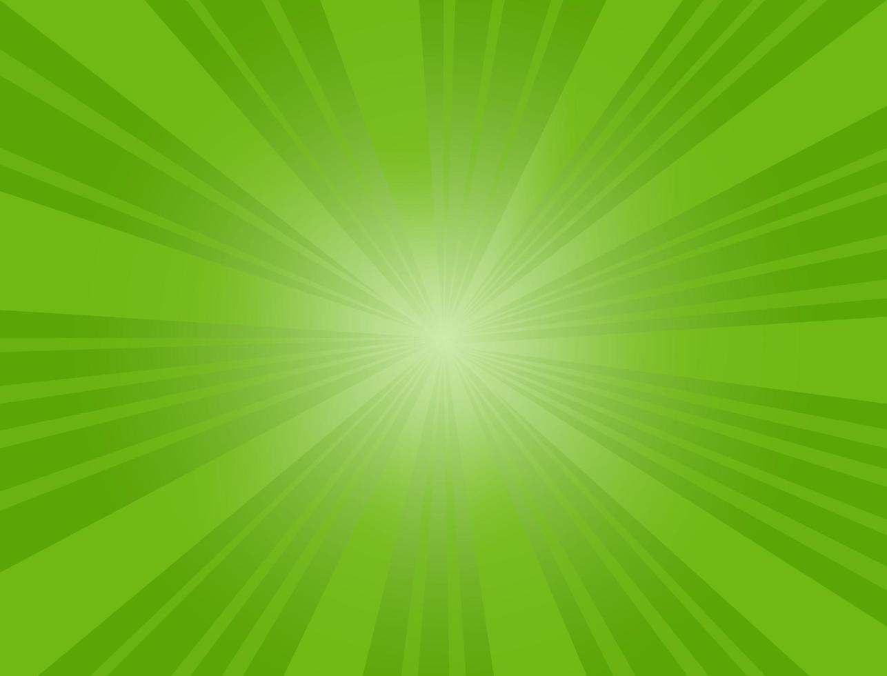 Abstract background in green color with light shining in the middle vector