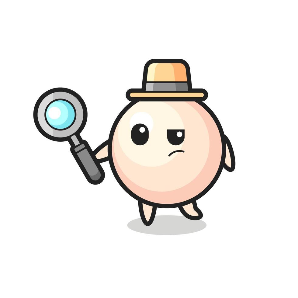 pearl detective character is analyzing a case vector