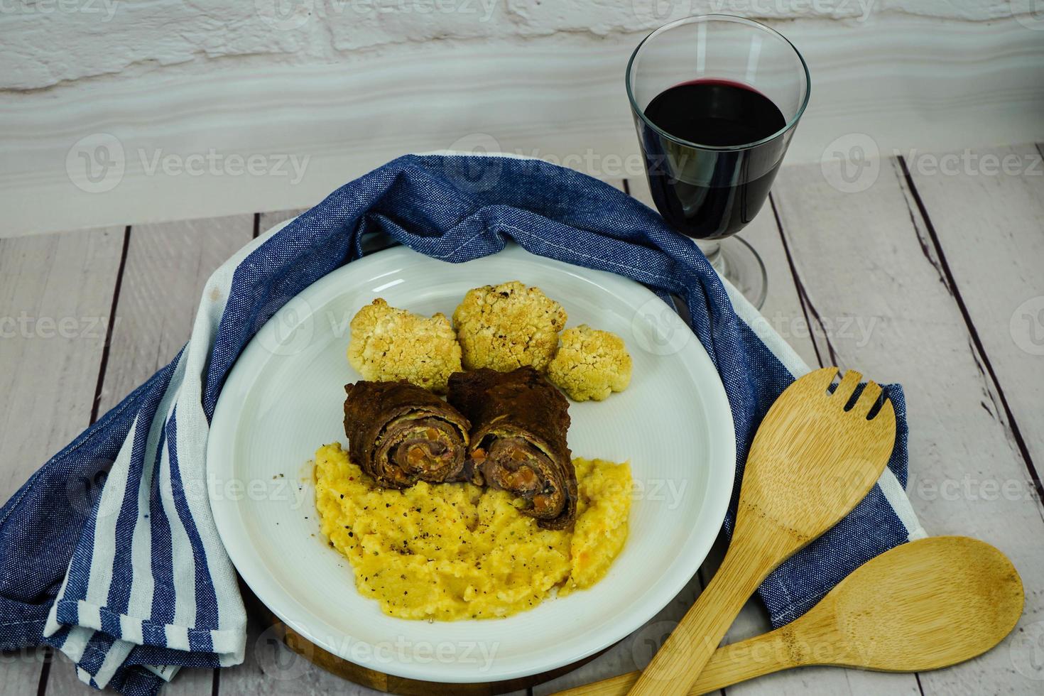 Beef roulade with spices photo
