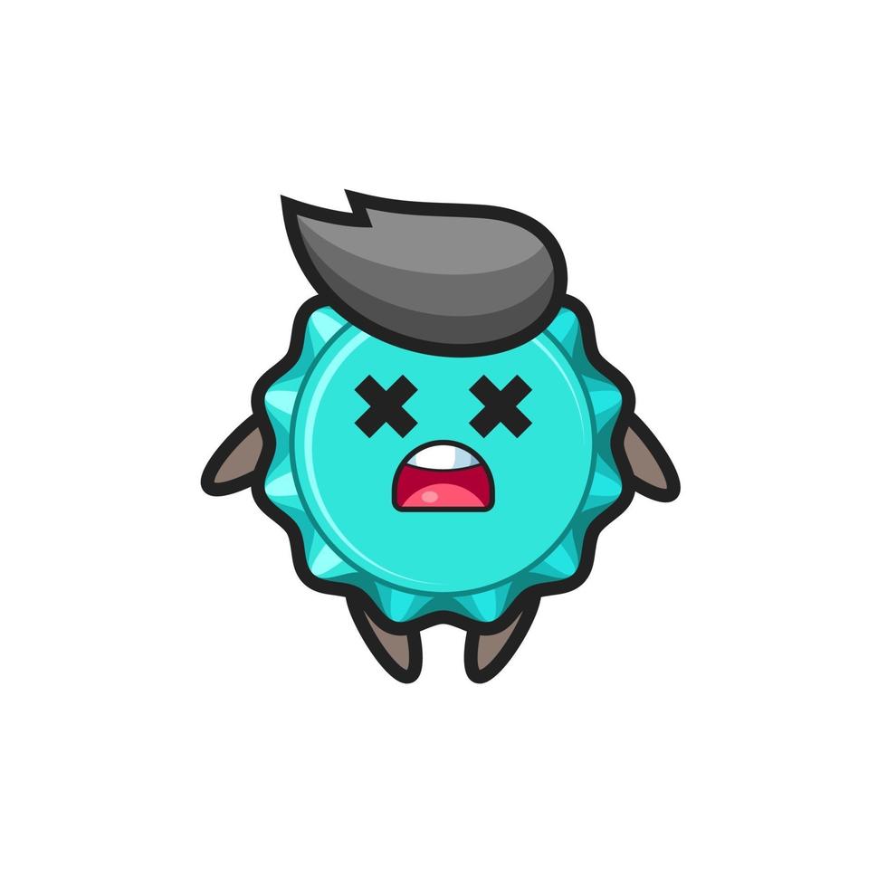 the dead bottle cap mascot character vector