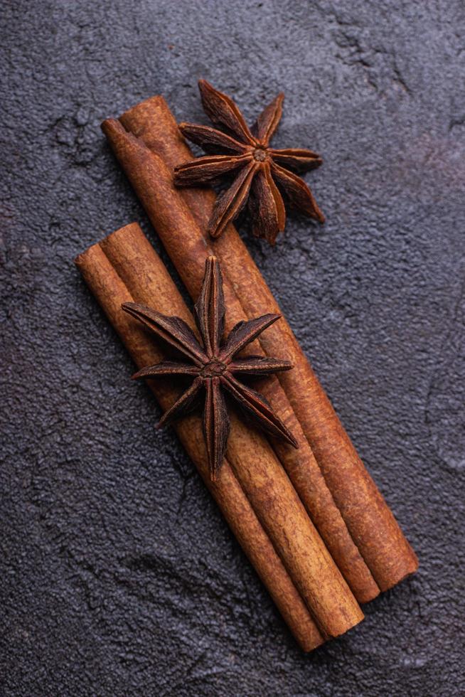 2 sticks of anise and anise stars photo