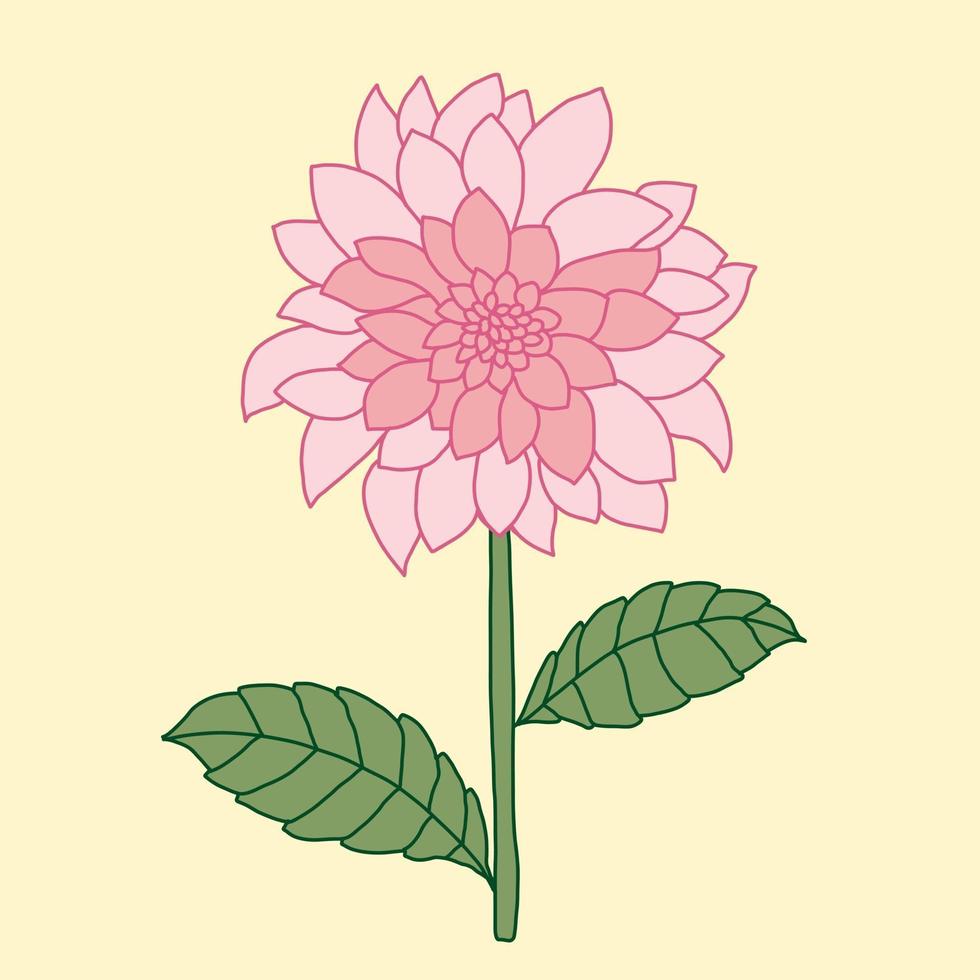 Doodle freehand sketch drawing of flower. vector