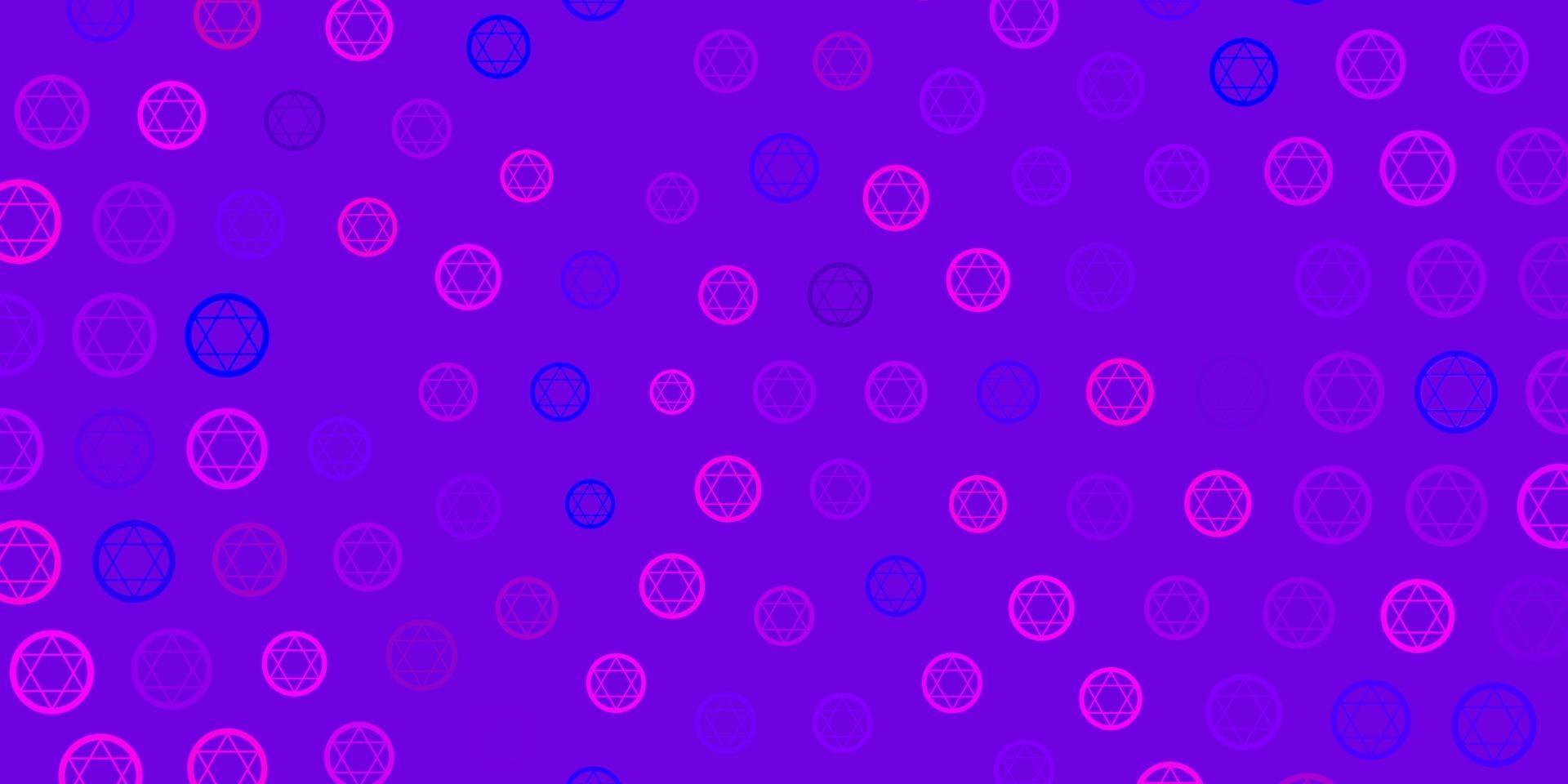 Light Purple, Pink vector pattern with magic elements.