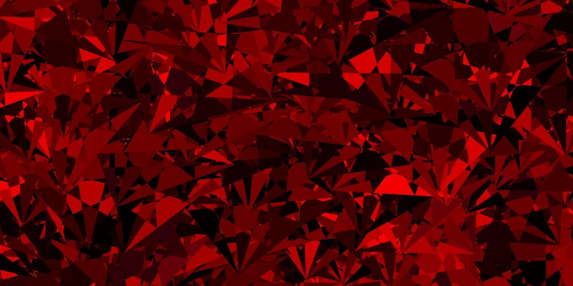 Dark Pink, Red vector pattern with polygonal shapes.