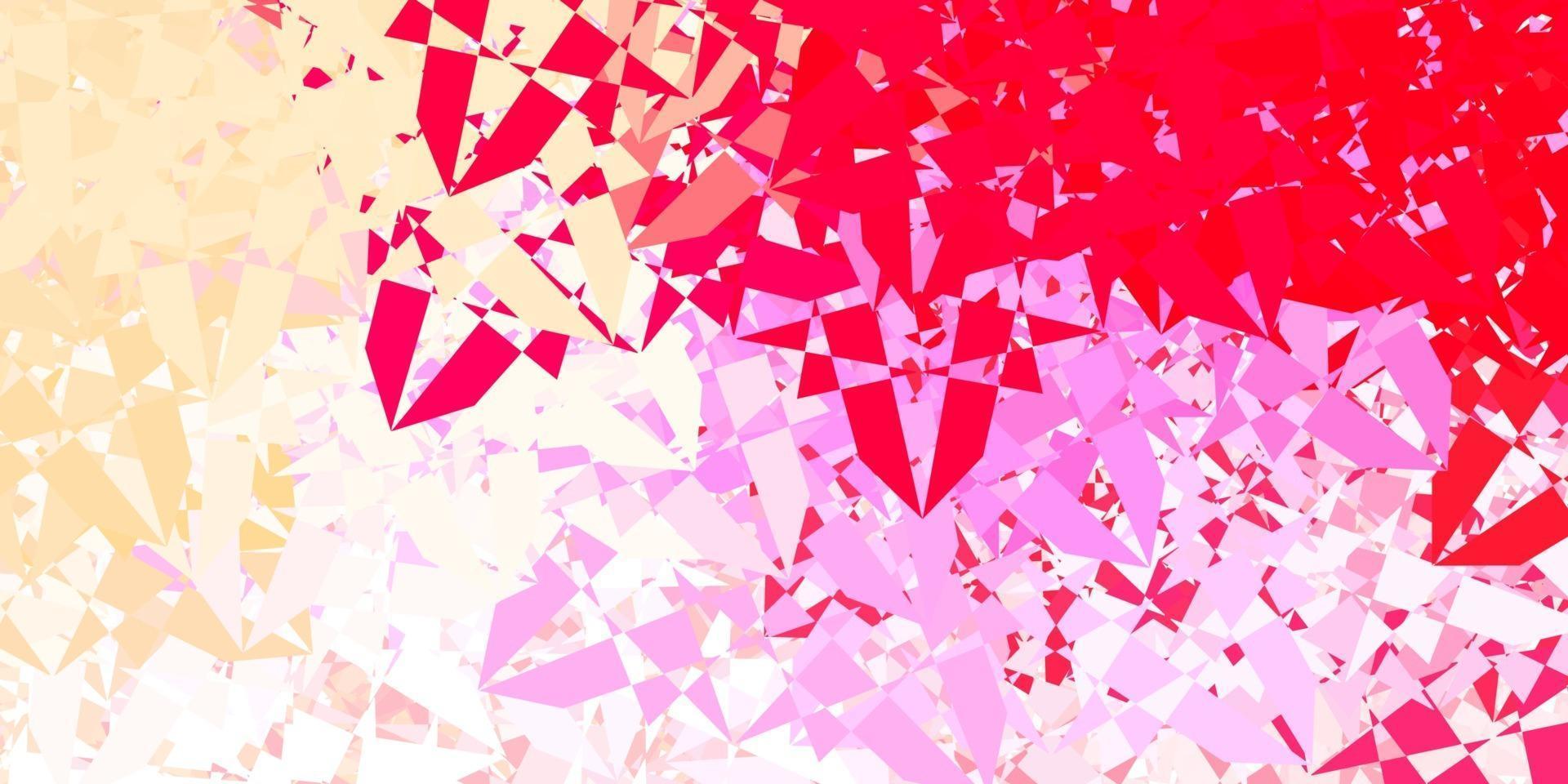 Light Pink, Yellow vector texture with random triangles.