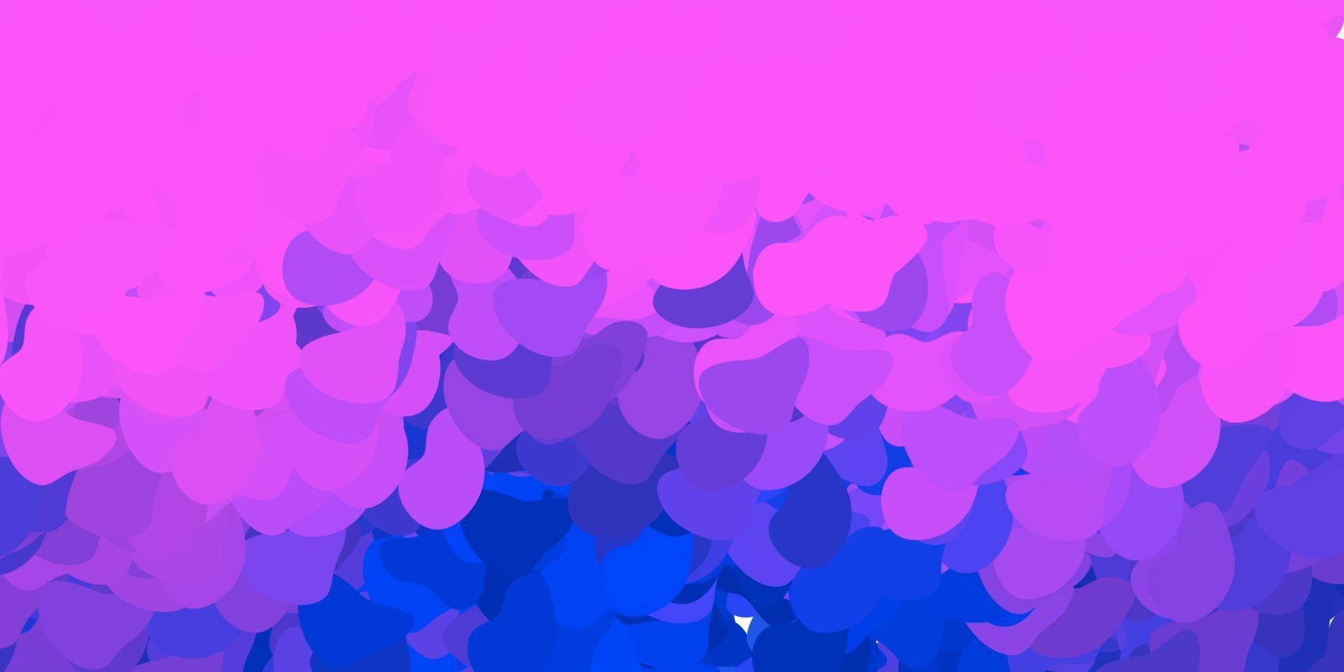 Dark pink, blue vector backdrop with chaotic shapes.