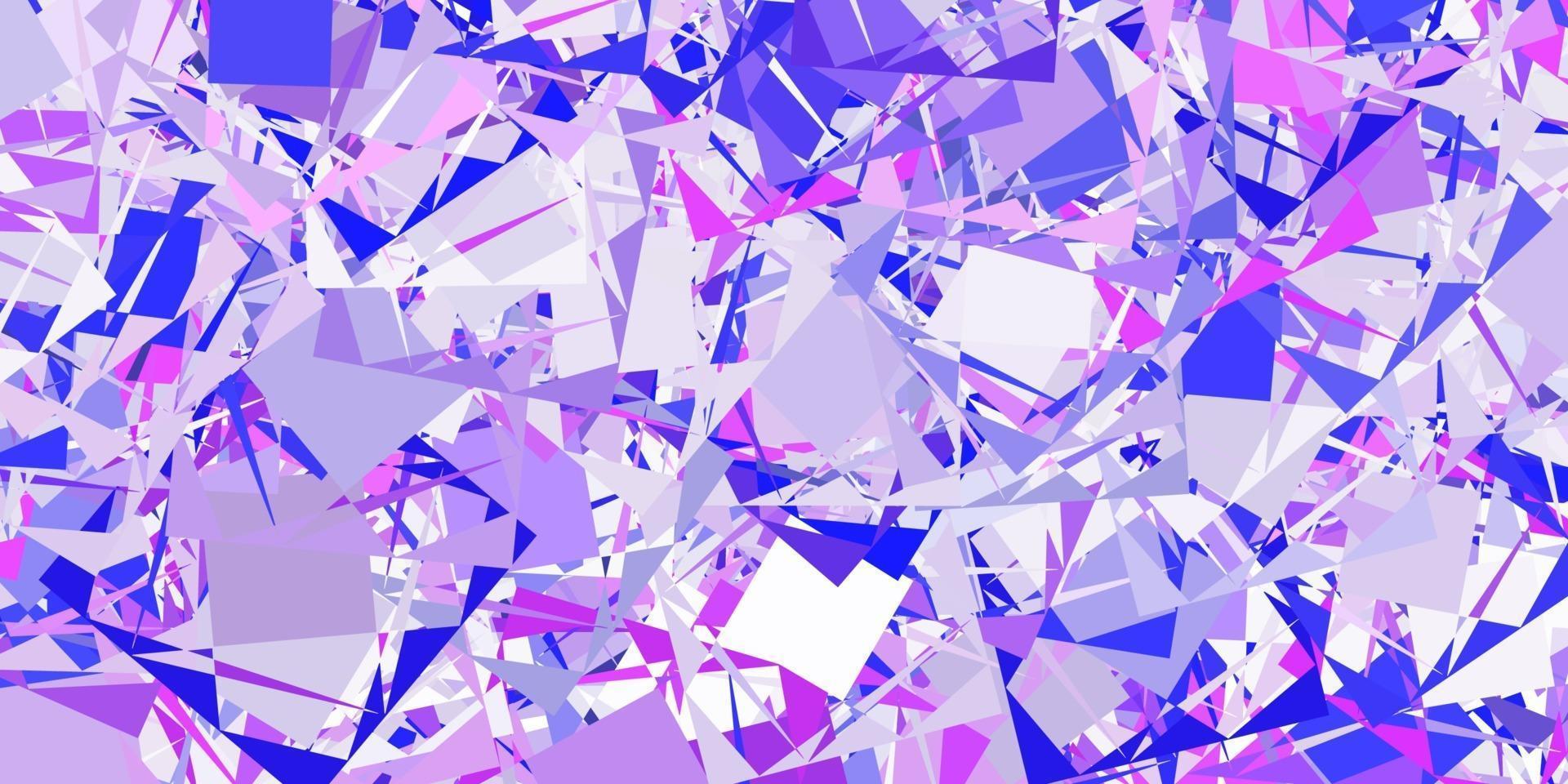 Light Pink, Blue vector backdrop with triangles, lines.