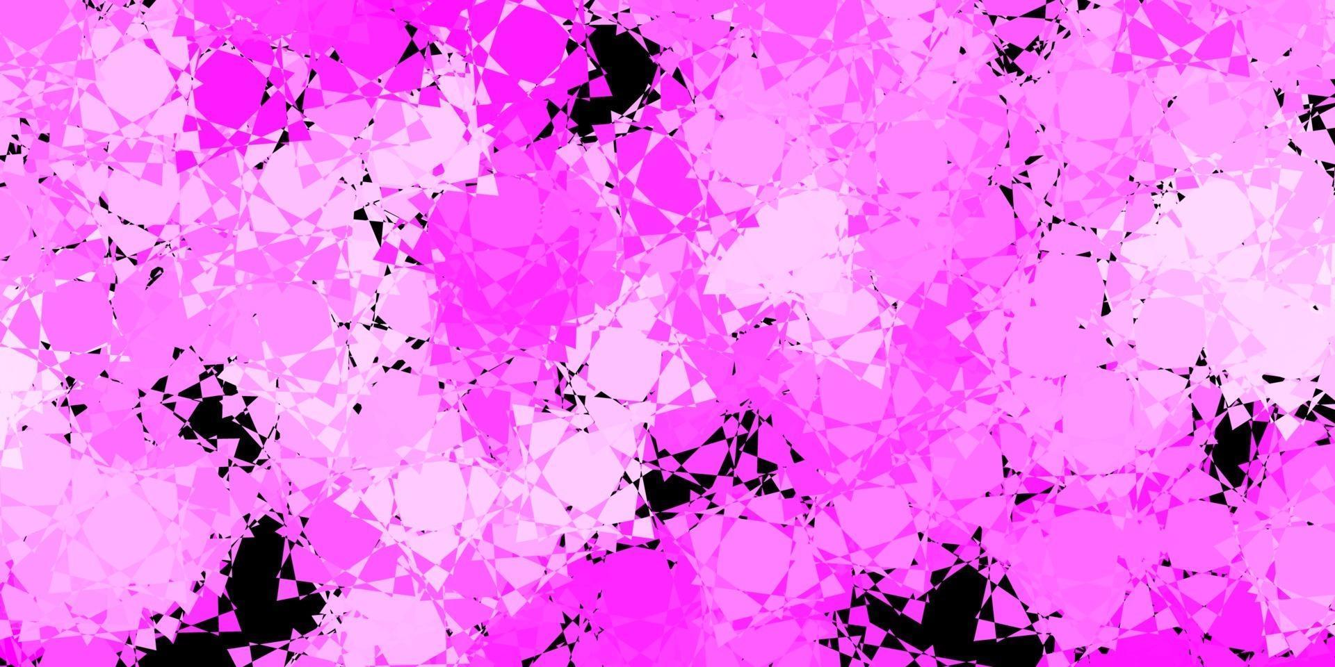 diseño vectorial de color rosa oscuro con formas triangulares. vector