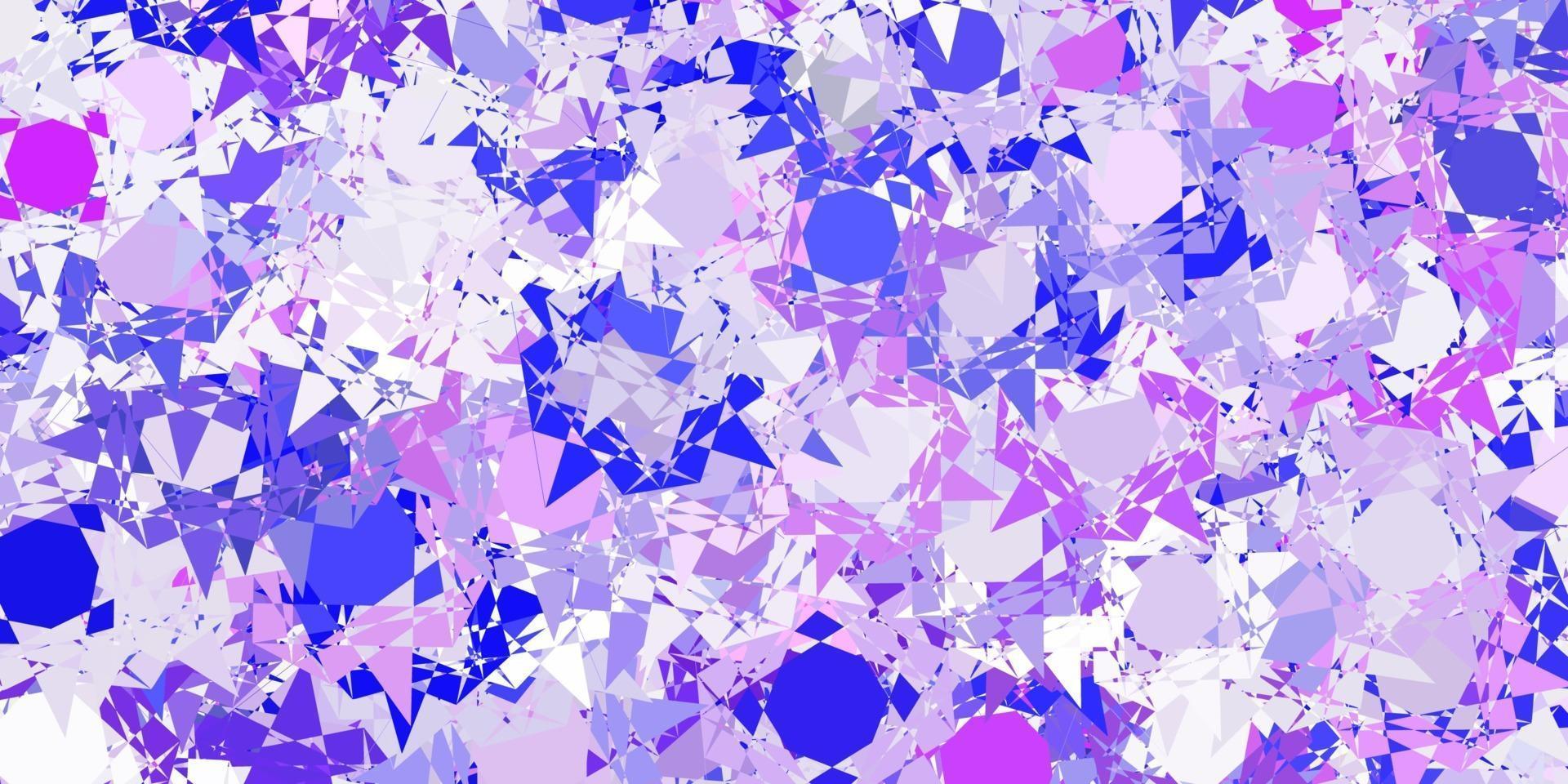 Light Pink, Blue vector pattern with polygonal shapes.