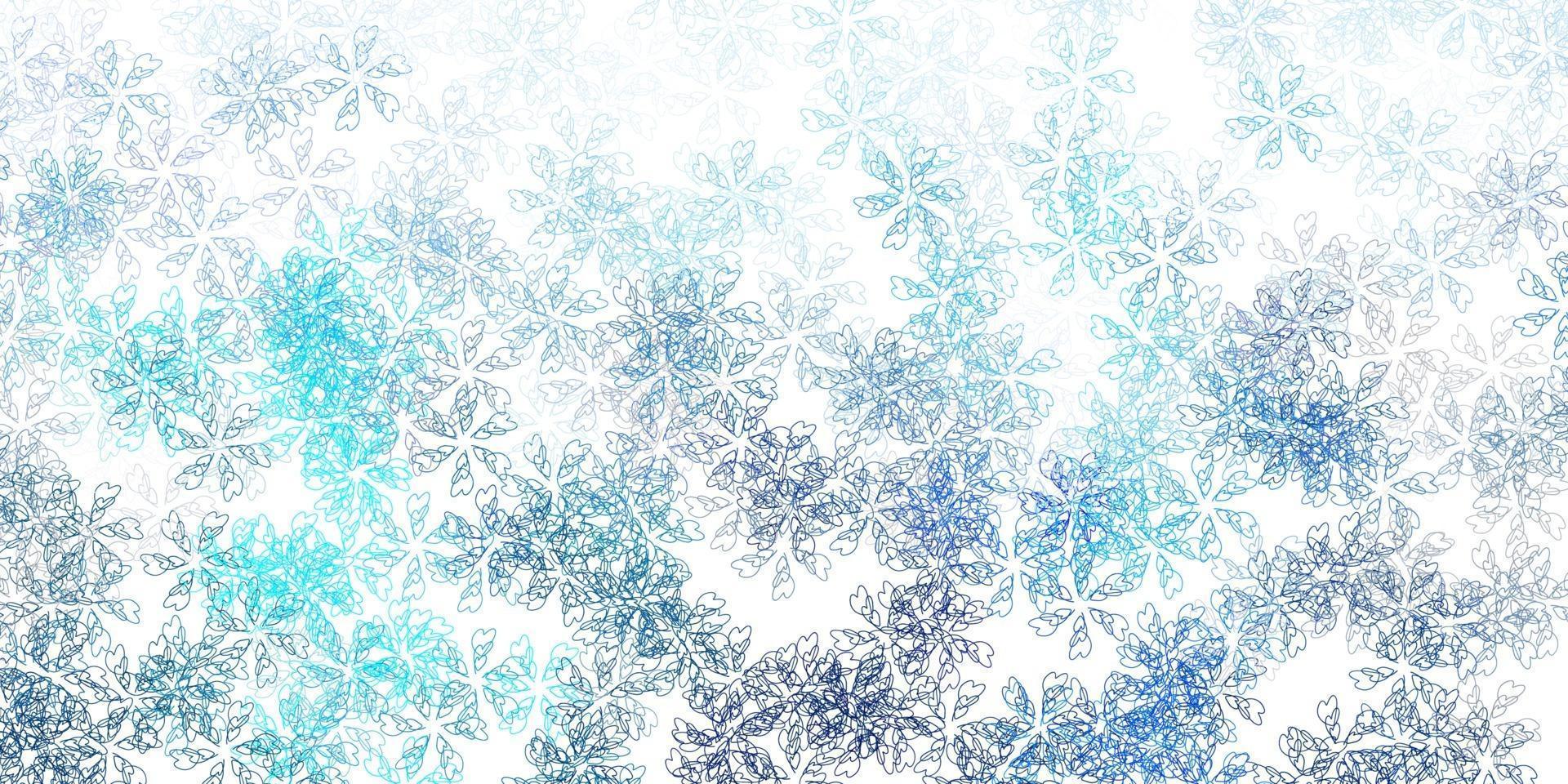 Light pink, blue vector abstract backdrop with leaves.