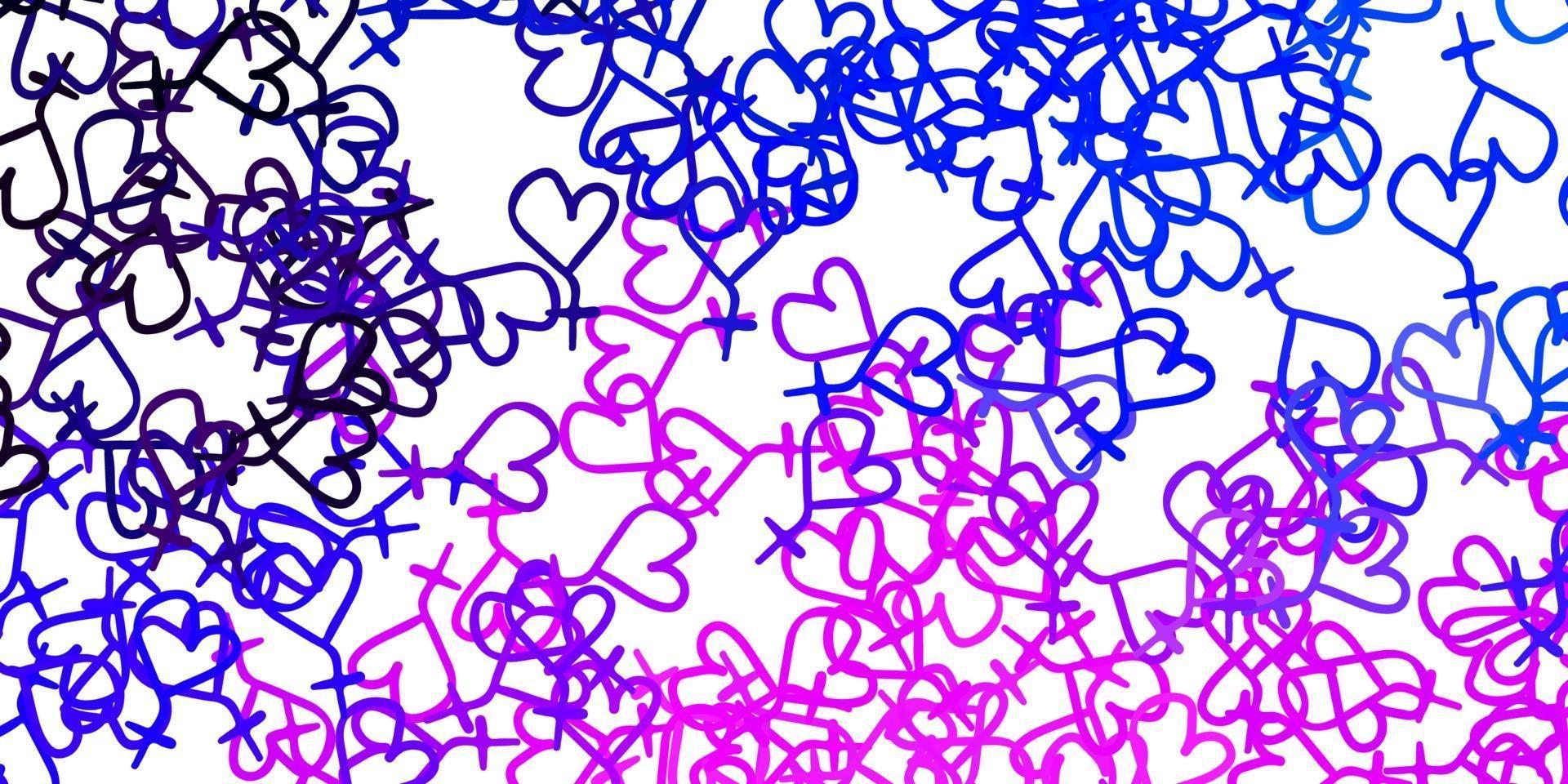 Light Pink, Blue vector pattern with feminism elements.