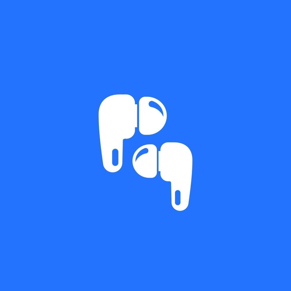 Ear buds, vector solid icon