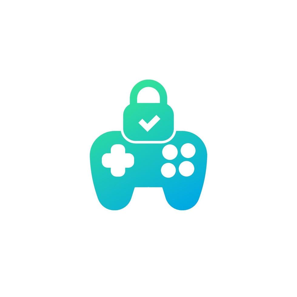 Parental control for games icon vector