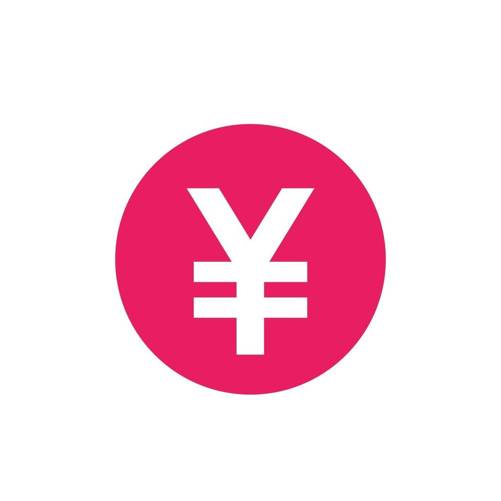 Yen icon, japanese currency, vector