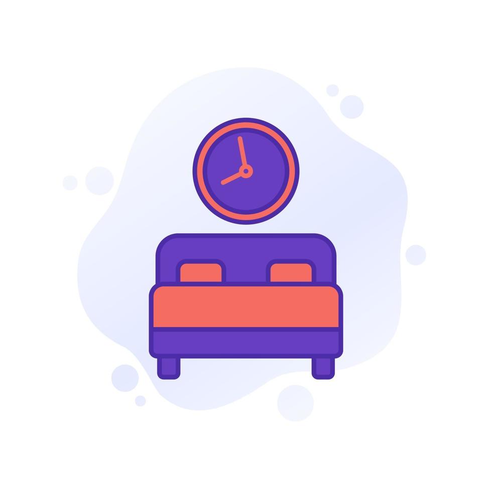 sleeping time vector icon with outline