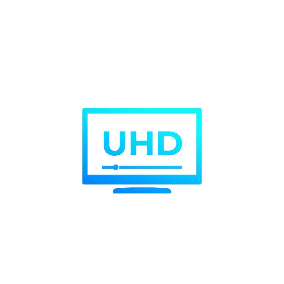 UHD content icon vector