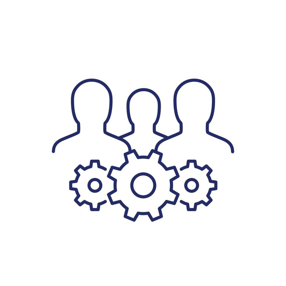 business committee line icon on white vector