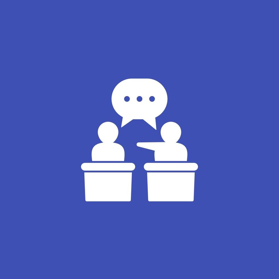 debate or discussion, vector icon