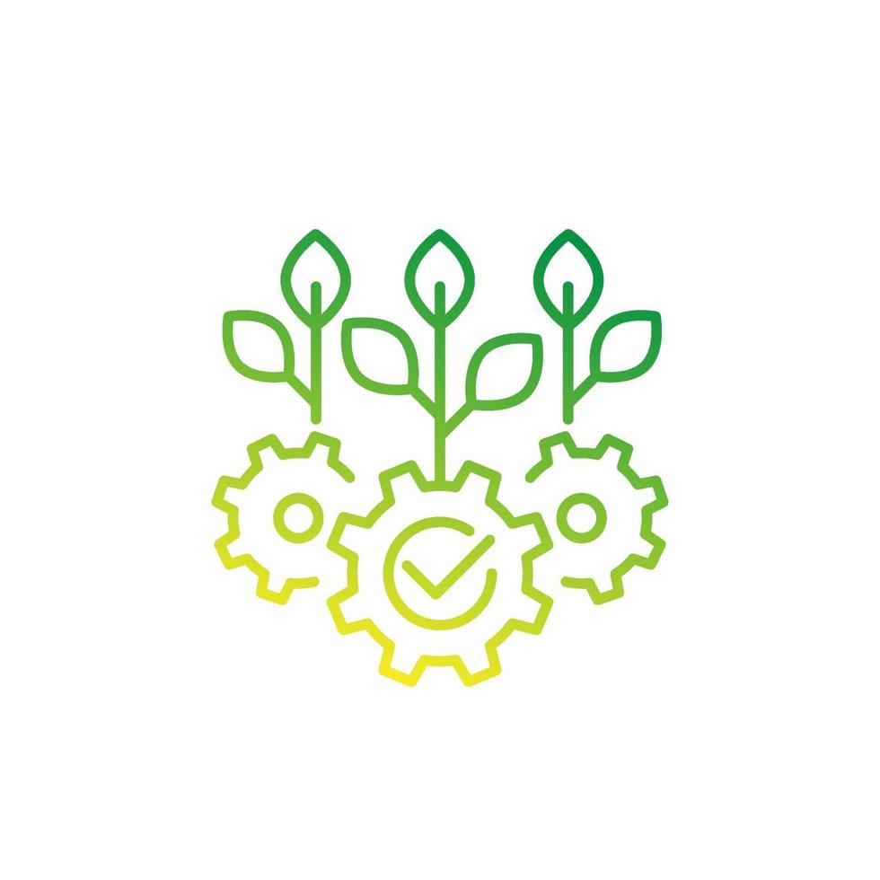 green technology, innovations line icon vector