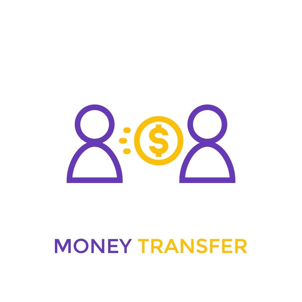 money transfer icon on white vector
