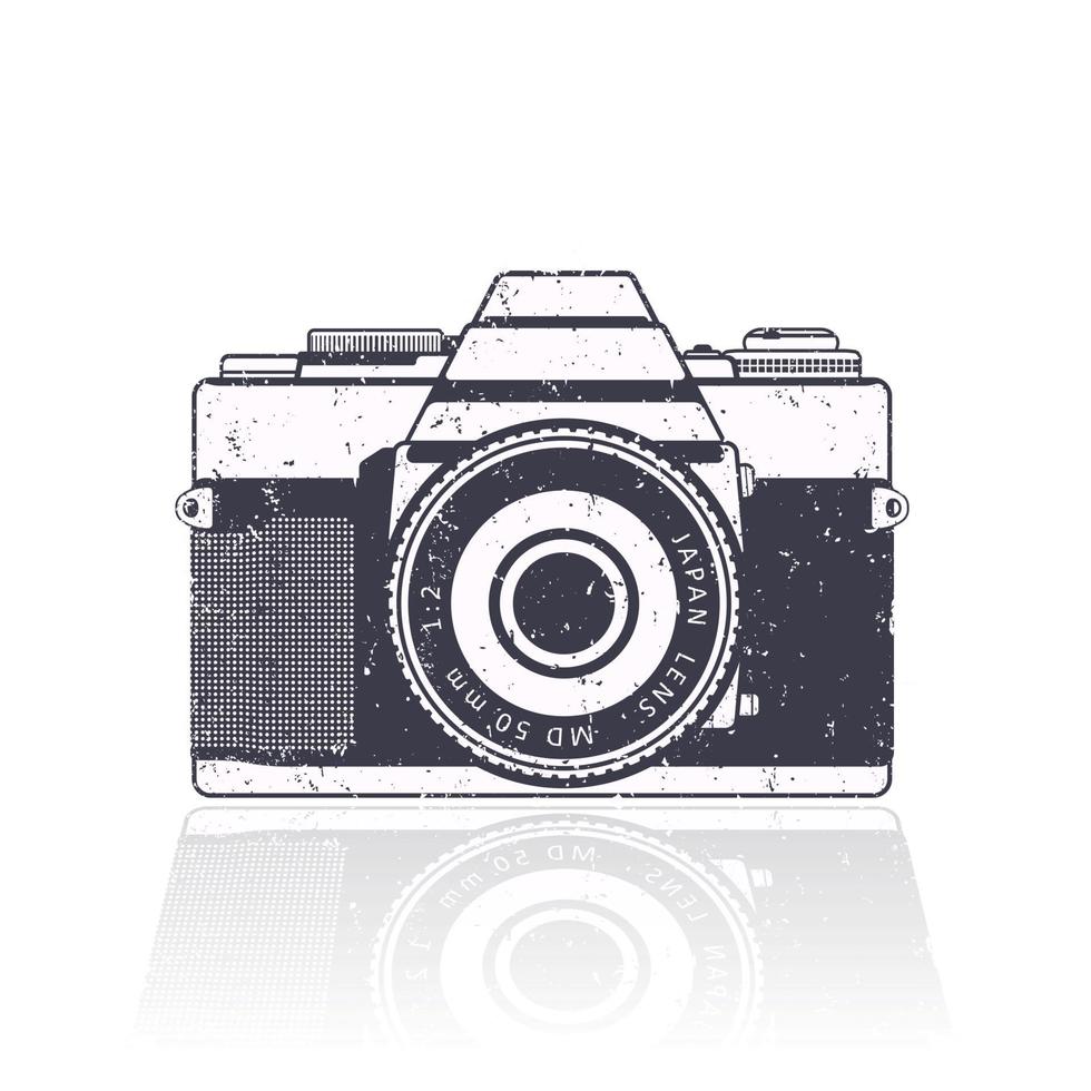 Vintage Camera Vector Outline