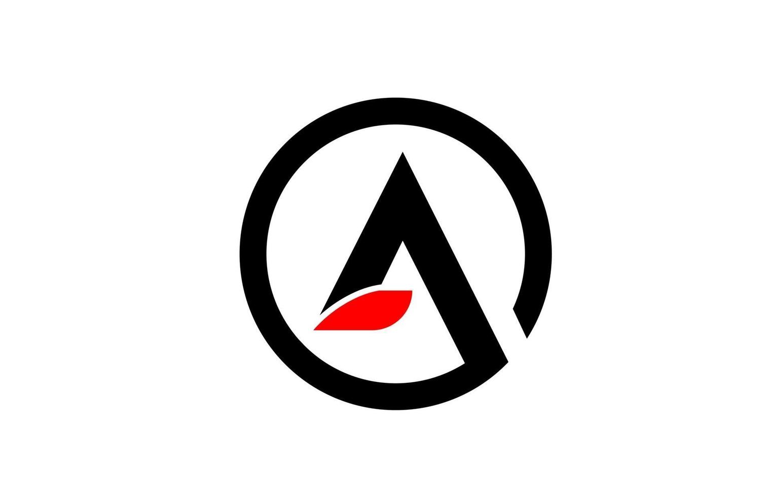Diseño de círculo alfabeto letra a para el icono del logotipo de la empresa vector