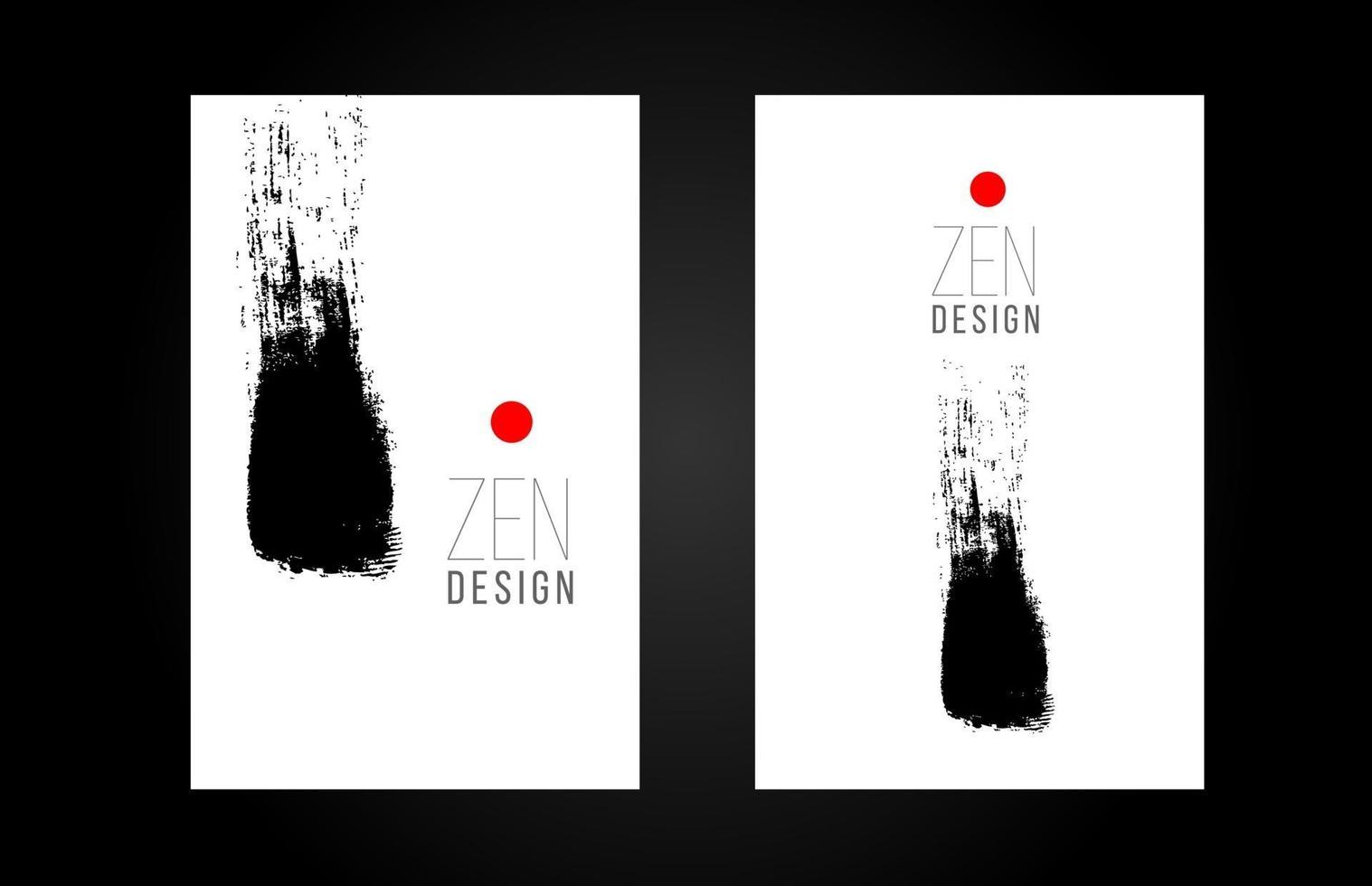 pincel de tinta de diseño zen para folleto de folleto, cartel o diseño de portada vector