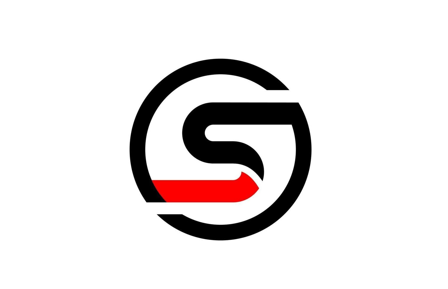 Diseño de círculo alfabeto letra s para el icono del logotipo de la empresa vector