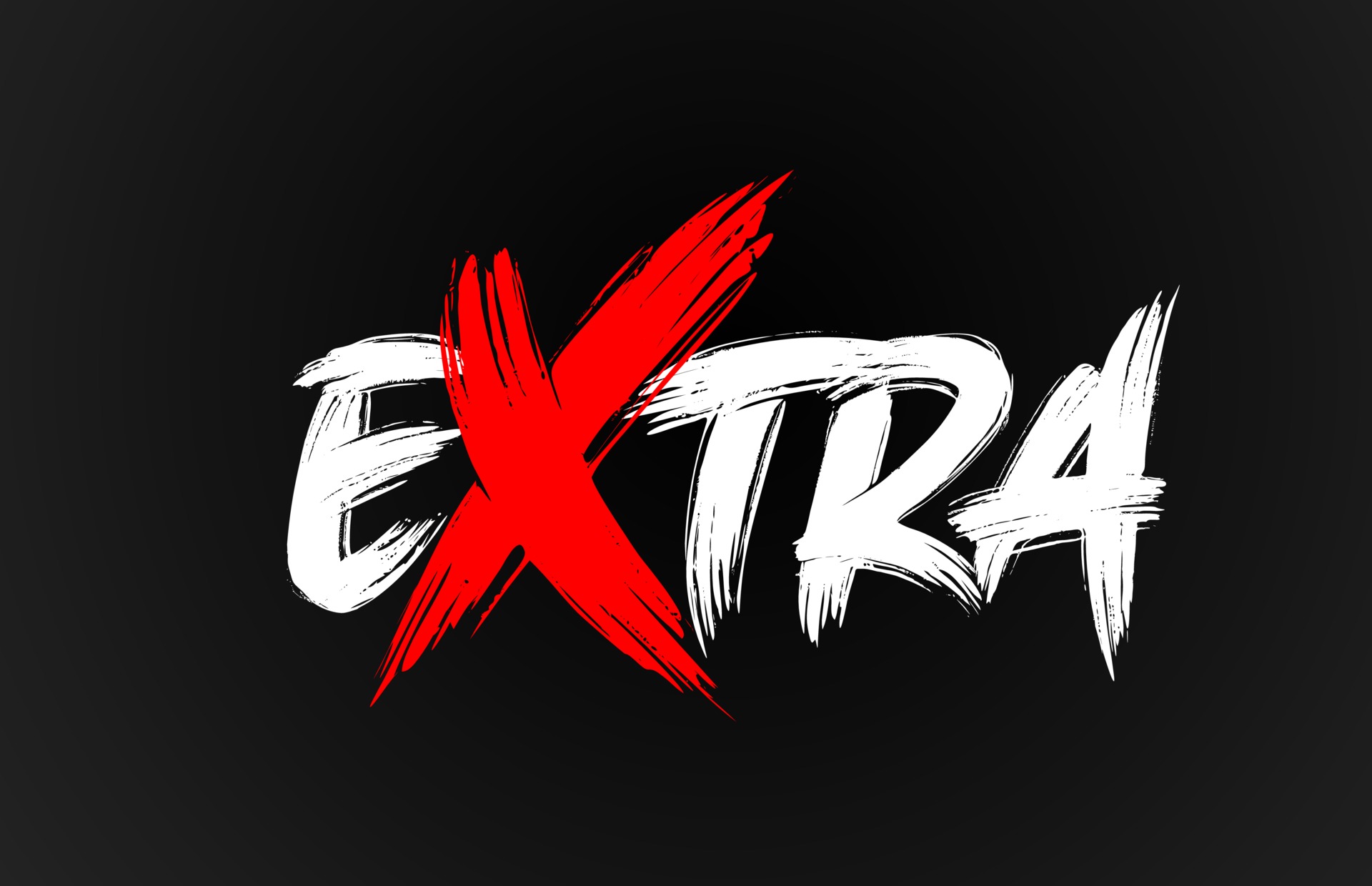 red white black grunge brush stroke word for typography logo design