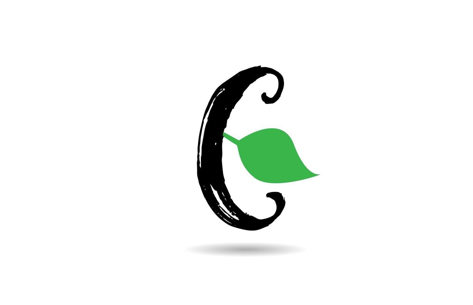 letra geen hoja alfabeto letra logo icono diseño de empresa vector