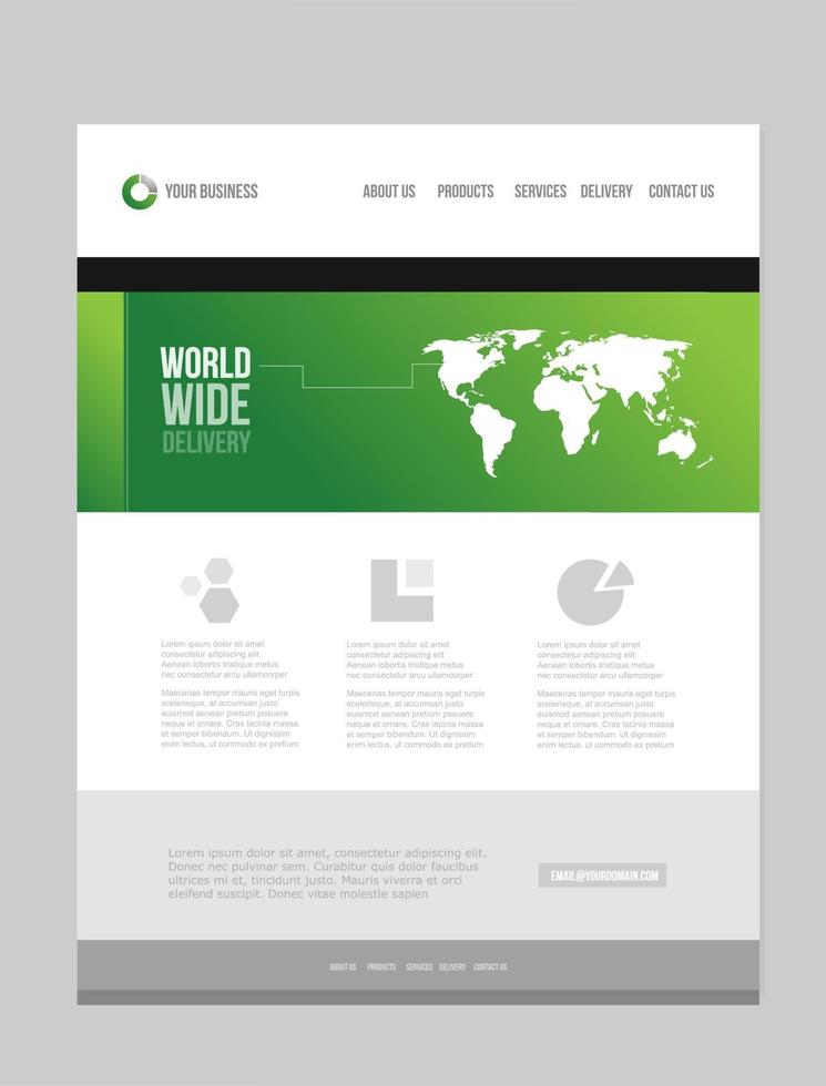 finance business website design page with responsive template layout vector