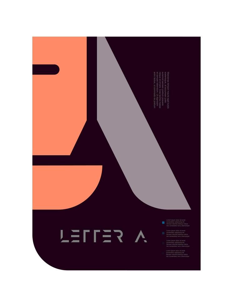 alphabet letter flyer brochure poster pamphlet cover design vector