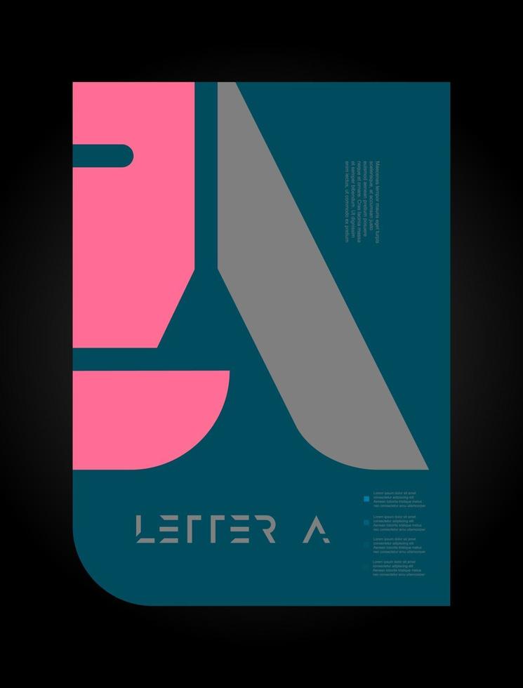 alphabet letter flyer brochure poster pamphlet cover design vector