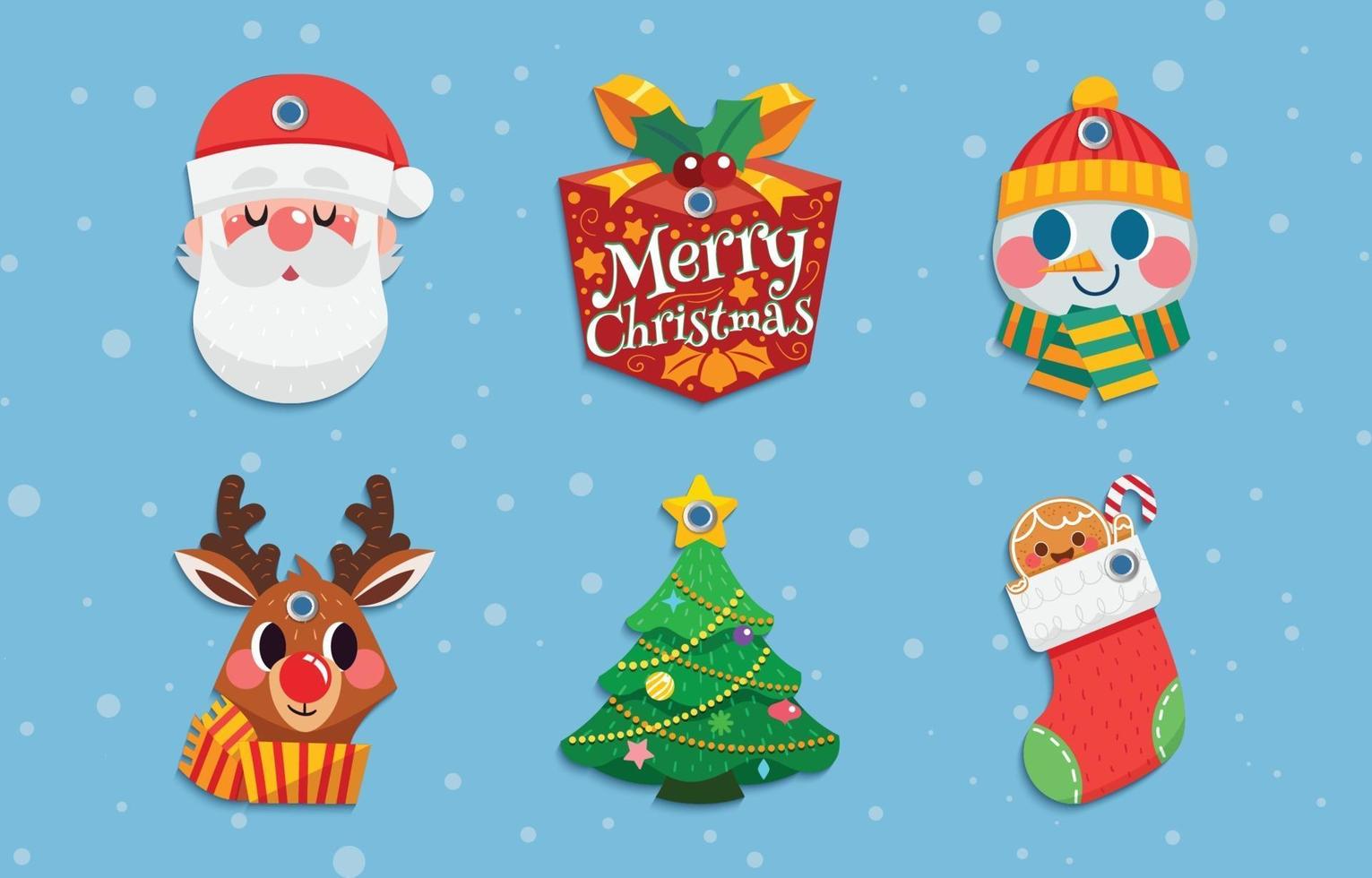 Chistmas Gift Labels Pack vector